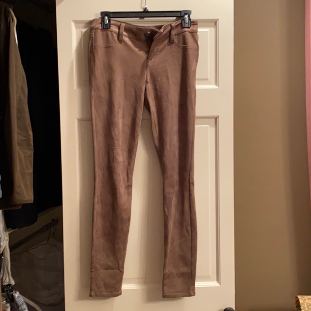 Light brown textured ultra skinny jeans